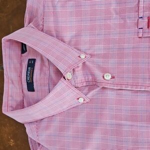 Daniel Cremieux Performance Red and White  Plaid Button-Down Shirt